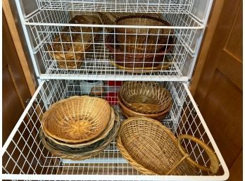 2 Drawers Worth Of Woven Serving Baskets