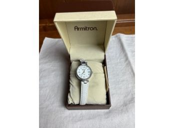 Armitron Watch With White Band