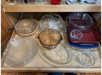 Large Assortment Of Glass Baking Dishes