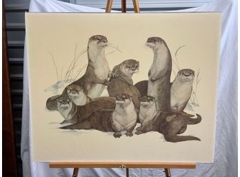 Otters Print By LK Powell