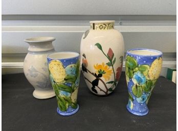 Floral Painted Vases