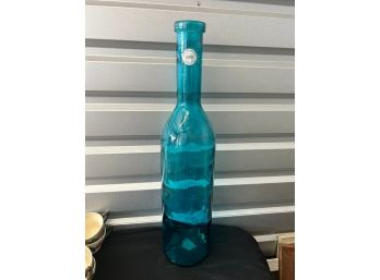Tall Blue Recycled Glass Vase Made In Spain By Vidrios San Miguel