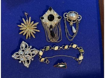 Brooches And 14KGF Bracelet