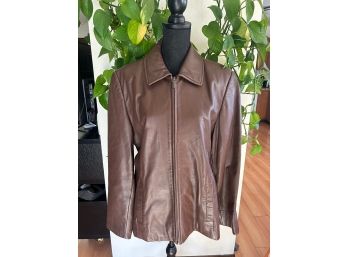 Liz Claiborne Leather Jacket Womens Size Large