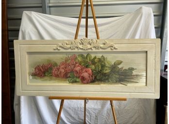 Rose Art Print In Shabby Chic Frame