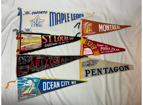 Vintage Pennant Flags - Arizona, Pikes Peak, St. Louis And More