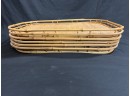 Set Of 6 Vintage Bamboo Serving Trays