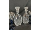Elegant Courvoisier Decanters And Martini Glasses