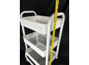 White 3 Tier Metal Rolling  Utility Cart