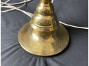 1960s Moroccan Etched Brass Lamps