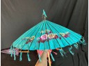 Vintage Hand Painted Asian Parasols