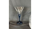 Elegant Courvoisier Decanters And Martini Glasses