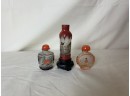 Vintage / Antique Inside Reverse Painted Snuff Bottles