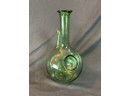 Vintage Green Blown Glass Wine Chiller Decanter Carafe