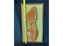 Mid Century Carved Teak Wood Silhouette Wall Hanging