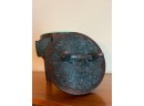 James Mont Style Aztec/Mayan Verdigris Bronze Patinated Ice Bucket