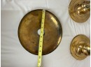 Moroccan Etched Brass Alter Candle Holders