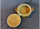Vintage Stoneware Covered Casserole Japan Handmade