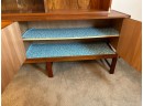 Mid Century Two Piece Teak Credenza Sideboard With Hutch