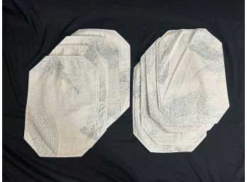 Set Of 8 Cloth Enlongated Octagonal Placemats