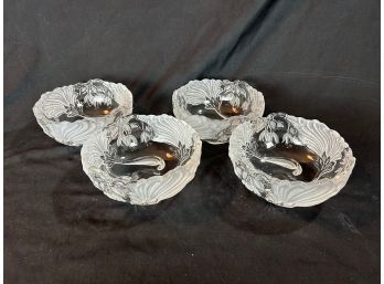 Mikasa Frosted Peacocks Bowls - Set Of 4