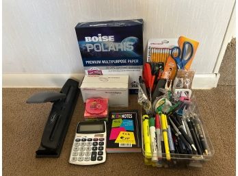 Office Supplies  - Hole Punch, Pens, Markers, Notepads, Post Its, Printer Paper And More
