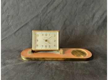 Vintage Rensie Alarm Germany Brass Desk Clock