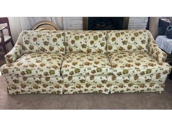 Vintage Henredon Fine Furniture Couch With Floral Leaf Design