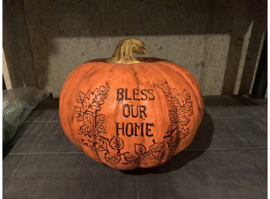 Bless This Home Pumpkin