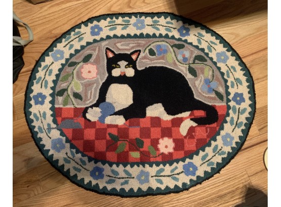 Claire Murray Country Cat Hand Hooked Rug