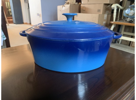 Blue Ombre Enameled Cast Iron Pot Made In France