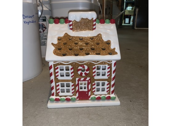 Ceramic Gingerbread House Candle Holder