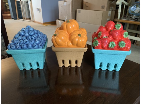 HomeWorx Fruit Basket Candle Holders With Candles
