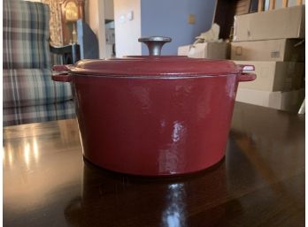 Maroon Enameled Cast Iron Pot Made In France