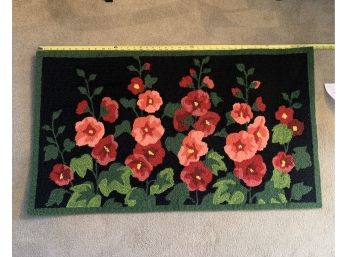 Plow And Hearth Indoor/Outdoor Hollyhock Hooked Accent Rug