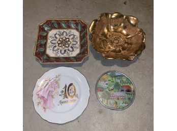 Decorative Plates, Stangl Bowl, And Sun Catcher