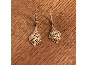 QG 14K Gold Floral Earrings