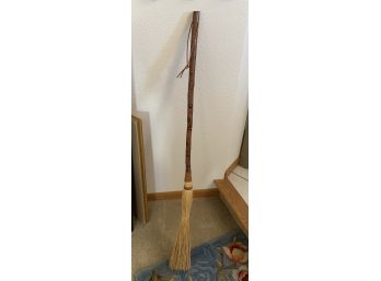 Decorative Broom With Wood Handle