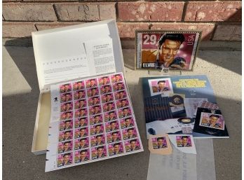 USPS Limited Edition Elvis Stamps And Plaque