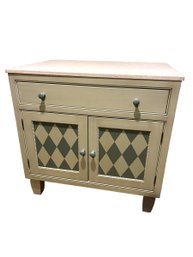 Stone Top Painted Cabinet