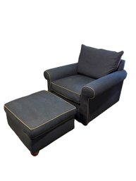 Custom Chair With Ottoman