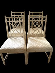 4 Faux Bamboo Dining Chairs