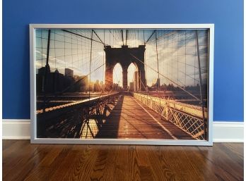 Brooklyn Bridge Framed Canvas Photo