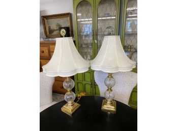 Crystal & Brass Lamps