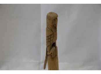 Carved Wooden Parrot