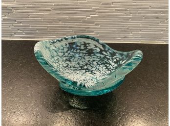 Blue Decorative Glass Bowl