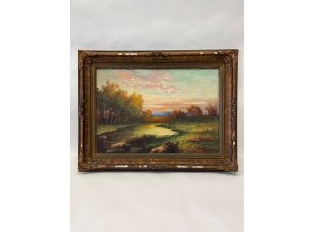 Oil Painting Of A River
