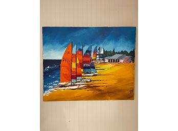 Oil Painting Of Sailboats