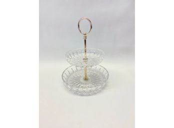 Tiered Cut Glass Candy/Condiment Dish