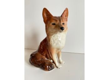 Vintage Coppercraft Ceramic Fox
